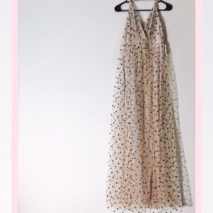 Tan Polka-dot Dress